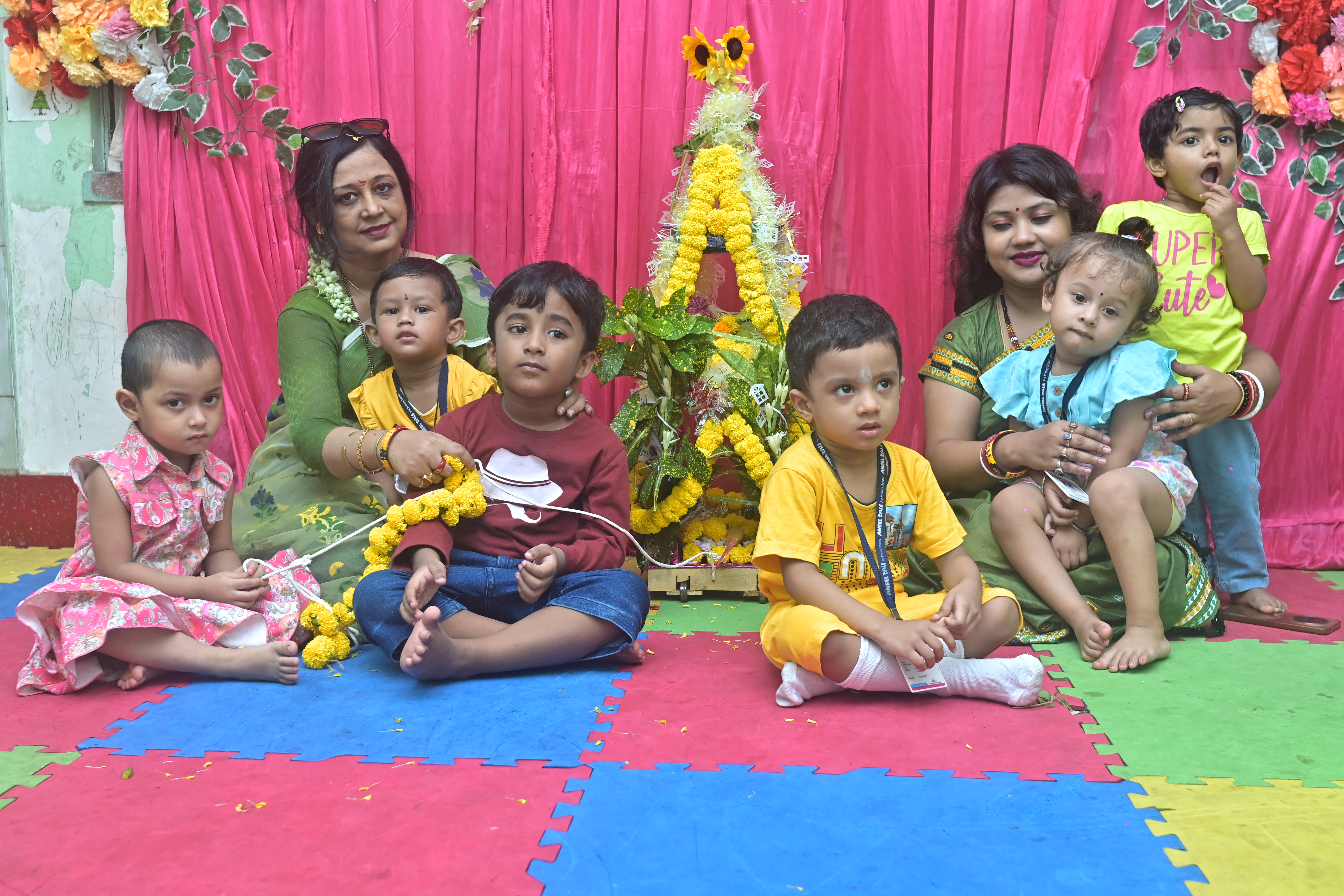 Children doing art and craft