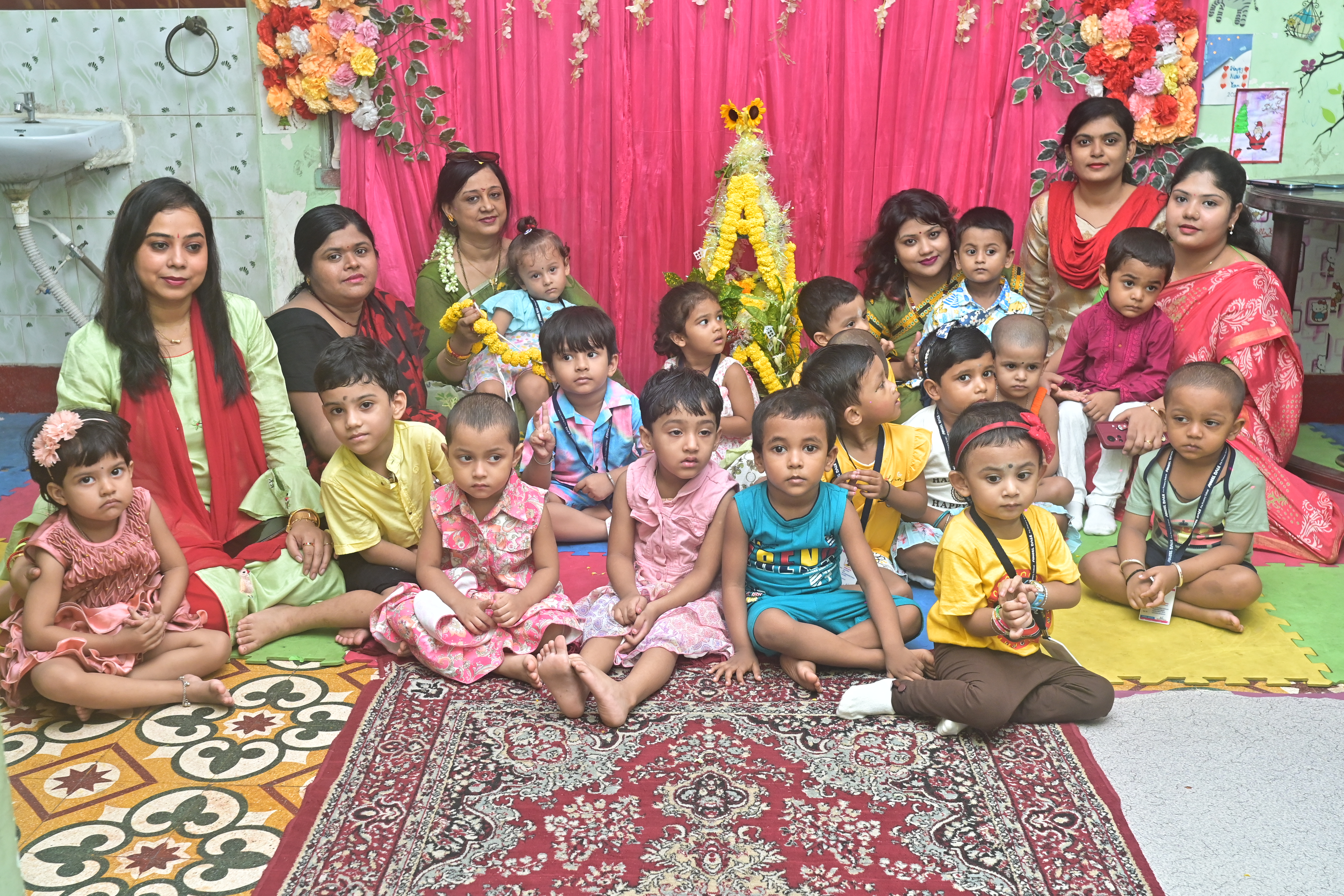 Children doing art and craft